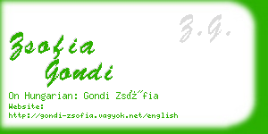 zsofia gondi business card